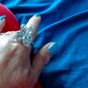 A zirconia butterfly ring